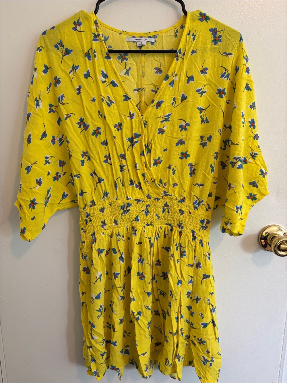 O'Neill Yellow Floral V-Neck Sundress